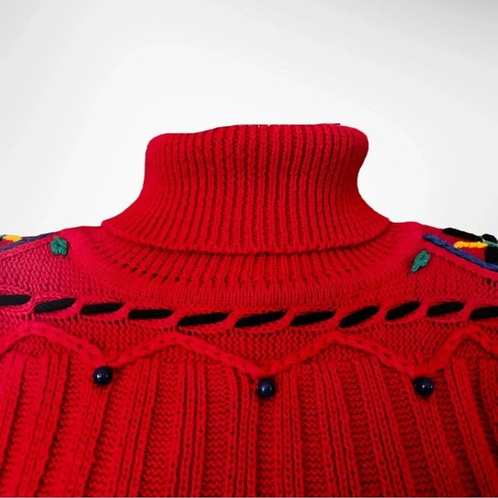 I.B. DIFFUSION Vintage‎ Sweater With Beading And Embroidery Small | EUC - Picture 8 of 10